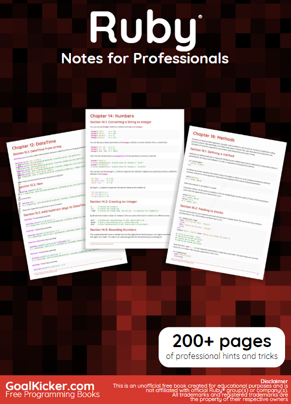 Ingebook - RUBY® - Notes for Professionals
